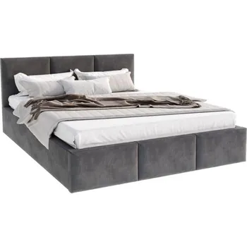 Postel Čalouněná postel AMBER 120x200 Grafit Trinity s úložným prostorem kovový rošt
