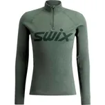 Pánské merino triko Swix RACEX MERINO M Zelená, Tmavě zelená