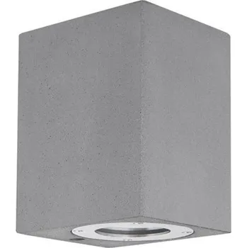 Venkovní osvětlení NOVA LUCE venkovní nástěnné svítidlo FUENTO šedý beton skleněný difuzor GU10 1x7W IP65 100-240V bez žárovky světlo dolů 9790542
