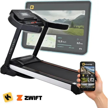 Běžecký pás ELITON Elektrický běžecký pás Forza 180 kg 25 km/h Eliton Corciano ČERNÁ|ŠEDÁ