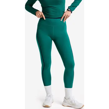 Dámské legíny DOMYOS Dámské fitness legíny s vysokým pasem a bočními pruhy S - Š28 D31 ZELENÁ