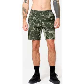 Pánské kraťasy DOMYOS Pánské kraťasy na fitness s kapsami na zip S KAŠTANOVÁ|ZELENÁ