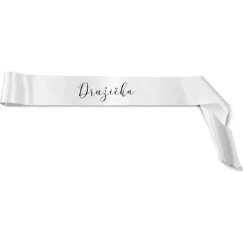 Party dekorace Šerpa pro družičky - Družička 3 - bílá