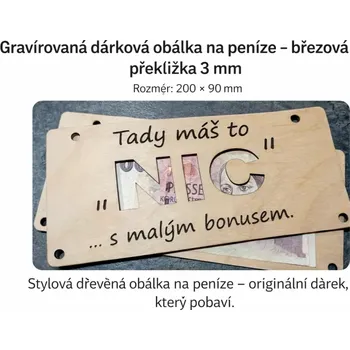 Obálka Dárková obálka