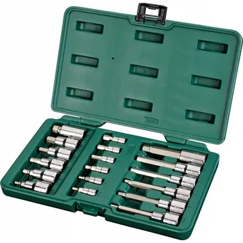 Bit SATA SADA 18 NÁSTRČNÝCH HLAVIC S BITY 1/4", 1/2" HEX KUFR ST09053SJ