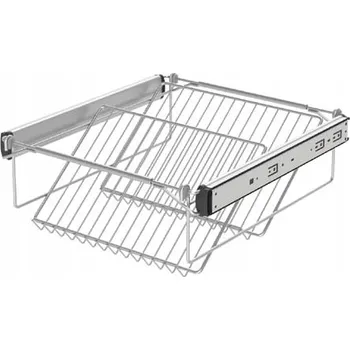 Botník Výsuvná police na boty W-3319, kuličkové pojezdy stříbrná, pro skříňku 54-70 CM