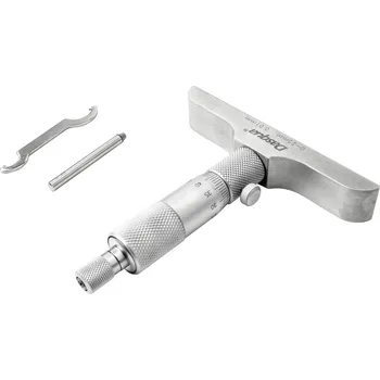 Posuvné měřítko Dasqua 4611-8106 Hloubkový mikrometr s kontrolním měřítkem 0 - 25 mm DIN 863