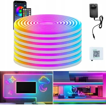 LED páska LED pásek RGB 5m Vodotěsný Dálkový Ovladač Aplikace IP65 5V Neon Flexibilní