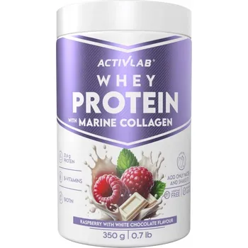 Protein Protein Activlab prášek 350 g příchuť bílá čokoláda - malina
