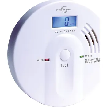 Detektor CO Protector CO-250 F, 20565 detektor oxidu uhelnatého na baterii, detekce oxidu uhelnatého (CO)