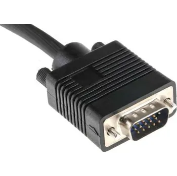 Video kabel RS PRO, A: Vnější VGA, B: Vnější VGA Kabel VGA 7 m, Černá