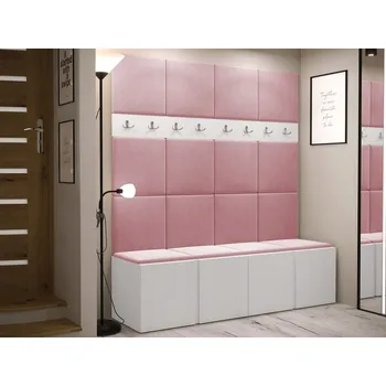 Předsíňová stěna Botník MOB 168 x 186 x 44 cm bílý