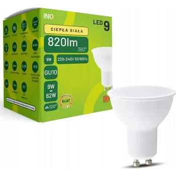 Žárovka Teplá silná LED žárovka GU10 9W 820lm 3000K MR16 MR036-2WW INQ