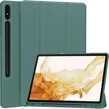 Pouzdro na tablet VSECHNONAMOBIL 62804 LEATHER Zaklápěcí obal pro Samsung Galaxy Tab S9+ / S10+ tmavě zelený