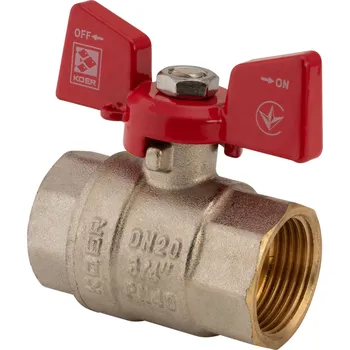 Zahradní hadice Koer Kulový kohout motýl červený, KR.217 3/4"FF | KR.217 3/4"FF