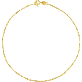 Náramek Zlatý náramek Singapur ze žlutého zlata - 1 mm