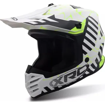 Helma na motorku MX helma Xrc Jasper Youth 2.0 black/white/fluo - YL / bílá