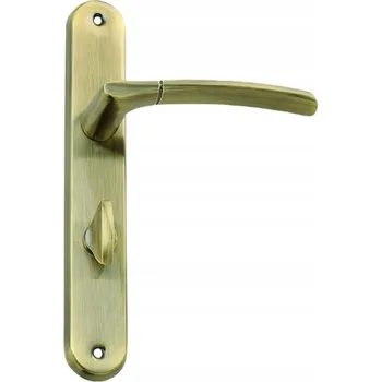 Dveřní kování Interiérová klika Gamet Dlouhá, Štítek kulatý, Štítek s WC zámkem