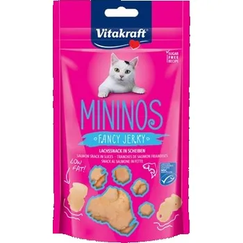 Pamlsek pro kočku VITAKRAFT MININOS FANCY JERKY Losos 40g - Pamlsky pro kočky s lososem