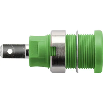 Krokosvorka Schützinger DI SEB 6450 Ni / GN bezpečnostní vestavná zásuvka 4 mm zelená 1 ks