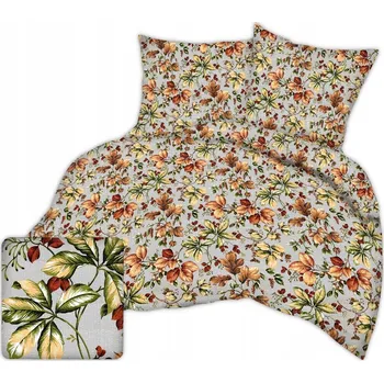 Povlečení Krepové povlečení 160x200 šedé podzimní listy