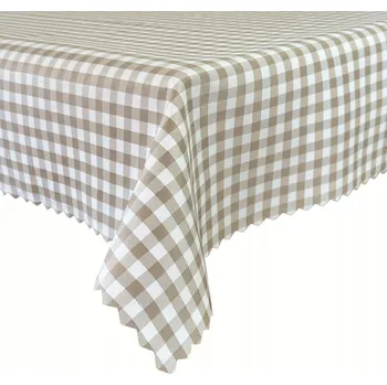 ubrus Ubrus odolný proti skvrnám na stůl Greta Krata Kostkovaný béžový 140x220 cm