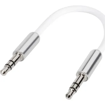 Audio kabel SpeaKa Professional SP-7870076 jack audio kabel [1x jack zástrčka 3,5 mm - 1x jack zástrčka 3,5 mm] 10.00 cm bílá SuperSoft opletení