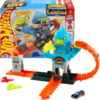 autodráha hot wheels city hladový gorila gorilla slam – závodní dráha s autíčkem