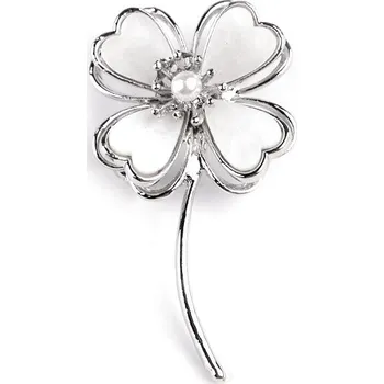 Brož Brož květ Balení: 1 ks, Varianta: 1 stříbrná - 8596475624435