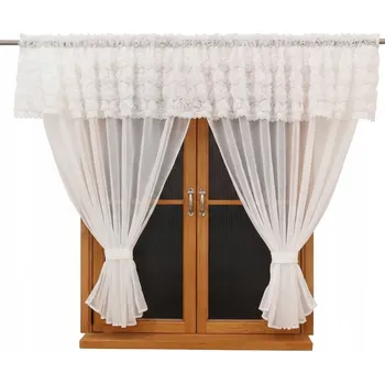 Obraz Záclona 300x150 cm s tunýlkem a žabkami, Etamín, Květiny Růže 3D