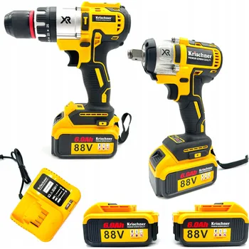 Sada nářadí KRISCHNER KR-9968 SADA AKU VRTAČKA + NÁRAZOVÝ KLÍČ 2XAKU 88W