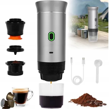 Kávovar PŘENOSNÝ CESTOVNÍ KÁVOVAR S FUNKCÍ RYCHLÉHO SAMONAHŘÍVÁNÍ