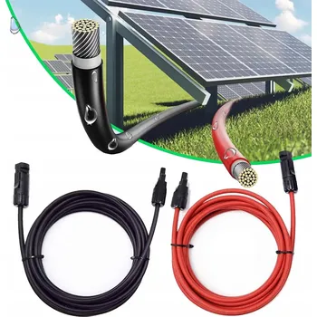 IP kamera SADA SOLÁRNÍCH KABEL 2x1m 4mm2 červený a černý