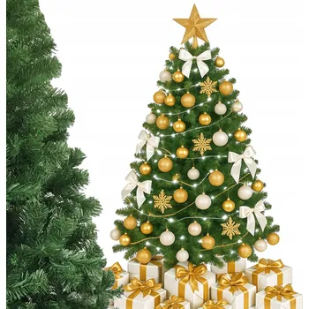 Vánoční stromek VÁNOČNÍ STROMEK 150 cm UMĚLÝ JEDLE KLASICKÁ JAKO ŽIVÁ + STOJAN AUTOMAT HBRT