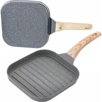 Grilovací pánev turistická kempingová na smažení a Grilování, vhodná na indukci i plyn