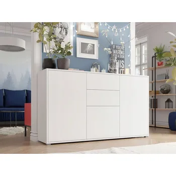 Komoda Komoda Mirjan 141 x 41 x 93 cm, bílá matná