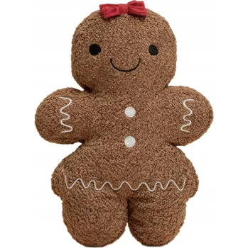 Dekorativní polštářek VÁNOČNÍ DEKORAČNÍ POLŠTÁŘ PANÍ PERNÍČKOVÁ PERNÍKOVÁ HOLČIČKA 40x30