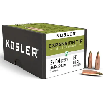 Sportovní střelba Monolitické Střely Nosler E-Tip .22 cal, dia .224, 55grs