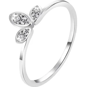 Prsten Něžný stříbrný prsten se zirkony AGT-R21W Agato / Obvod: 52 mm - 52 mm