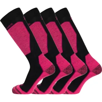 Dámské oblečení Lyžařské merino ponožky SALOMON W Access SD Smu 2-Pack Black/Berry Černá 36-38