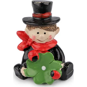 Kominíček, prasátko pro štěstí v dárkové tašce, střední, 4 černá čtyřlístek