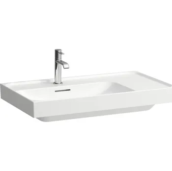 Umyvadlo LAUFEN MEDA - umyvadlo, s odkládací plochou vpravo (H817116) Barva: Bílá, Provedení: bez přepadu, s 1 otvorem pro baterii