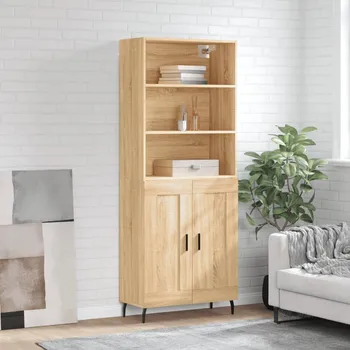 Příborník a kredenc zahrada-XL Skříň highboard dub sonoma 69,5 x 34 x 180 cm kompozitní dřevo 3189976
