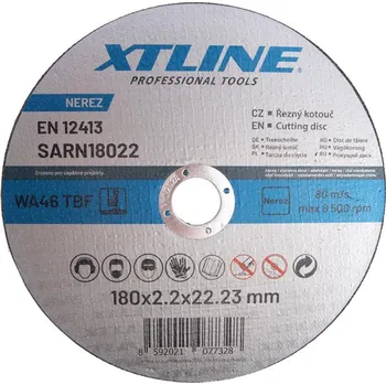 Řezný kotouč Kotouč řezný na kov a nerez 180x2,2 XTLINE