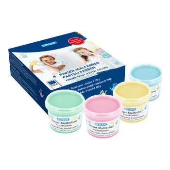 Prstové barvy pastelové 4x100 ml
