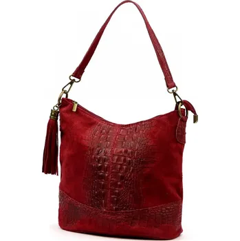 Kabelka Dámská kabelka Luka 26-027 CROCO bordó