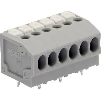 Elektrický konektor WAGO 805-105 pružinová svorkovnice 1.50 mm² Pólů 5 šedá 1 ks