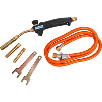 Průmyslové topidlo XTLINE Plynová opalovací souprava | 3 kW + trysky 13, 14, 17 mm + hadice 1,5 m