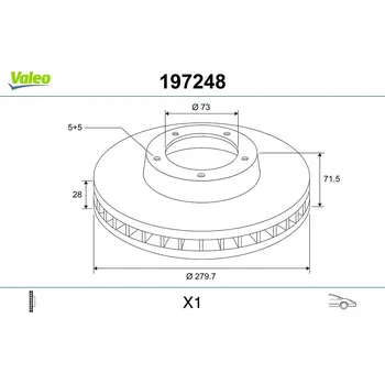 Brzdový kotouč Brzdový kotouč VALEO 197248