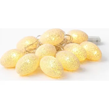 Dekorativní svítidlo LED světelný řetěz Eggs, 1,6 m, bílá